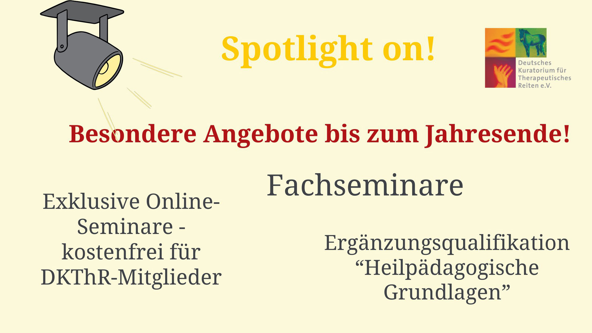 Spotlight on! Besondere Angebote bis zum Jahresende (30.10.2024)