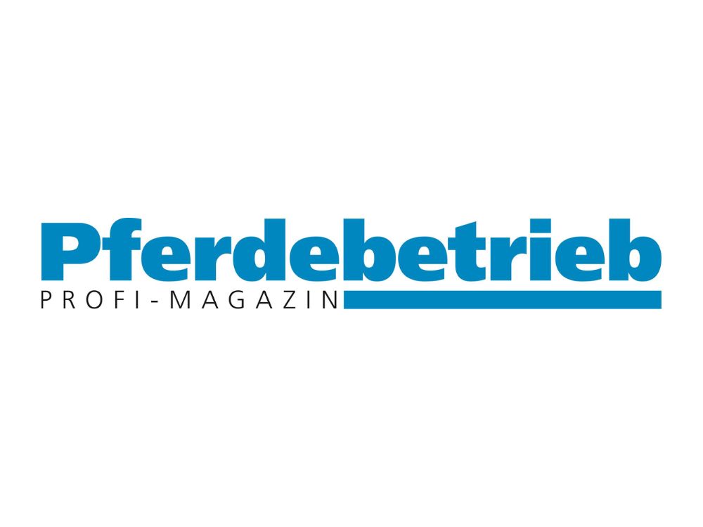 Logo des Magazins 'Pferdebetrieb' in blauer Schrift, mit dem Untertitel 'PROFI-MAGAZIN' in kleinerer Schrift.